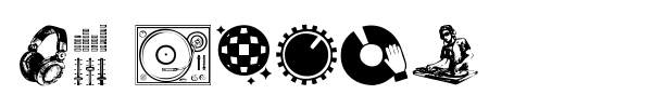 DJ Icons font preview
